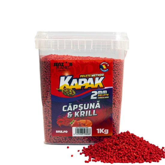 Pelete Cerealiere Senzor Kapak, Capsuna Si Krill, 2mm, 1kg