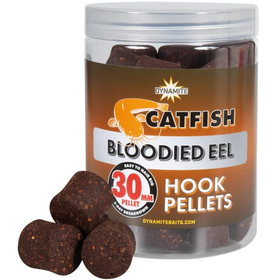 Pelete Dynamite Baits, Catfish Bloodied Eel Dissolver Hook, Pellets, 30mm