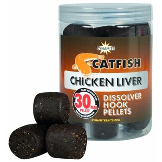 Pelete Dynamite Baits, Catfish Chicken Liver Hook Pellets, 30mm