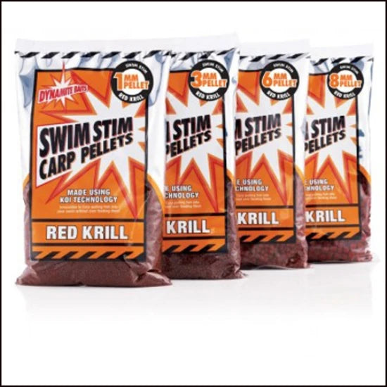 Pelete Dynamite Baits Swim Stim Red Krill Carp 900gr 8mm