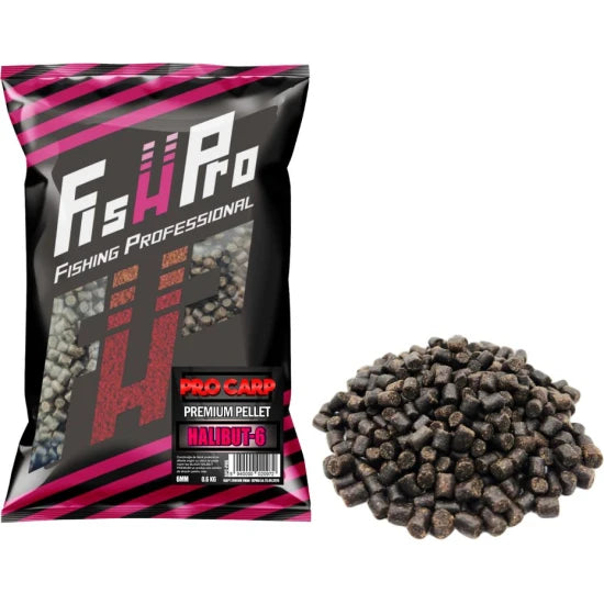 Pelete Fish Pro Carp, 6mm, Premium Halibut, 800g