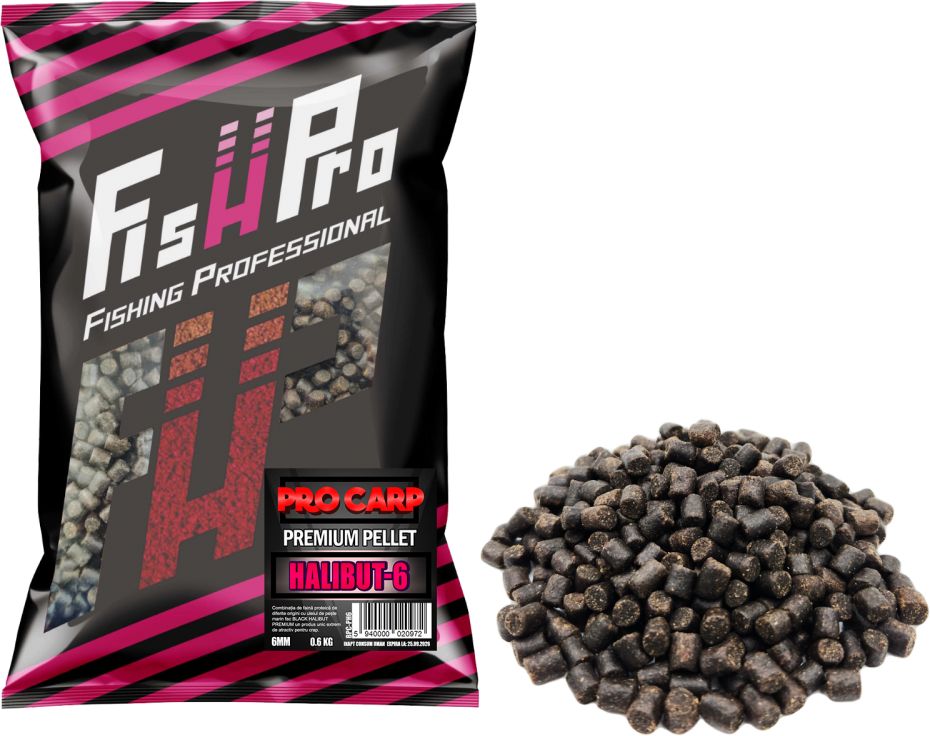 Pelete FISH PRO Carp, 6mm, Premium Halibut, 800g