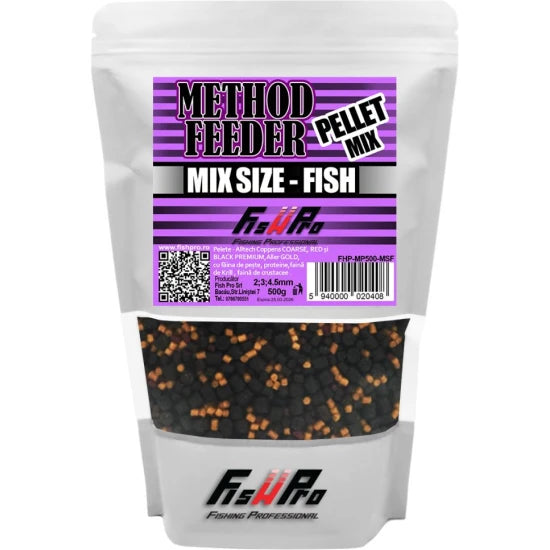 Pelete Fish Pro Method Feeder Mix, 2-3-4.5mm, Fish, 500g