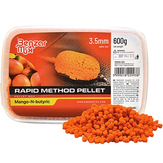 Pelete Method Benzar Mix Rapid Pellet, Mango N-butyric, 3.5mm, 600g