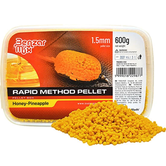 Pelete Method Benzar Mix Rapid Pellet, Miere Ananas, 1.5mm, 600g
