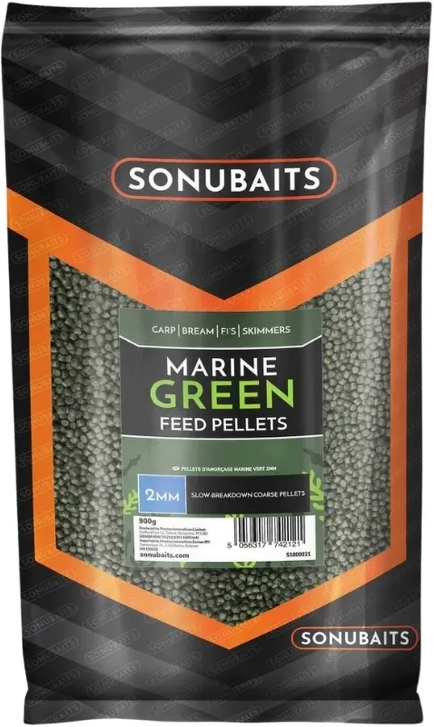 Pelete Sonubaits Marine Green Feed Pellets, 8mm, 900g