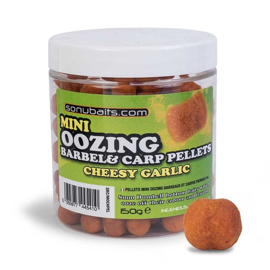 Pelete Sonubaits Mini Oozing Barbel and Carp Pellets Cheese Garlic