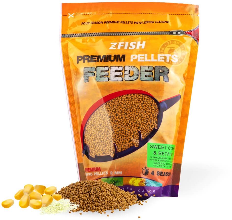 Pelete Zfish Mico Pellet, 2mm, Sweet Corn &amp; Betaine, 700g