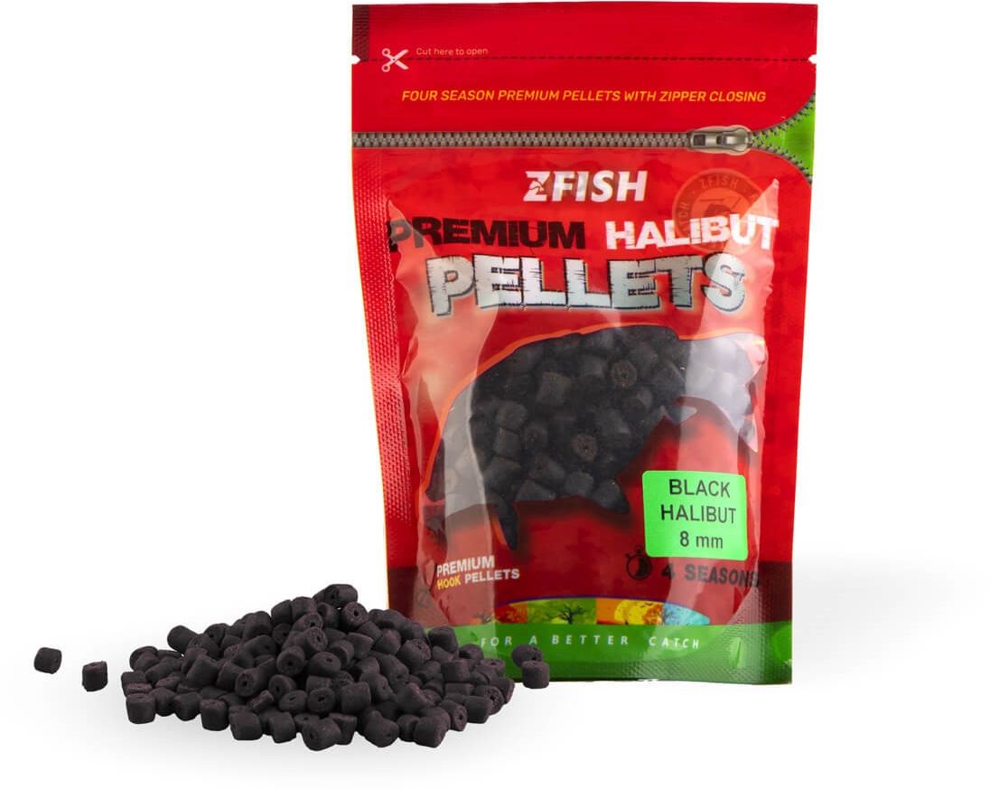 Pelete Zfish Premium Halibut Hook Pellets, Black Halibut, 8mm,  200g