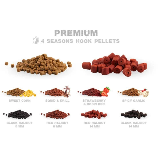 Pelete Zfish Premium Halibut Hook Pellets, Red Halibut, 8mm,  200g