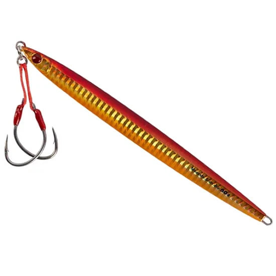 Pilker Mustad Mezashi Jig Slim, Red Gold Glow, 40g, 12.80cm