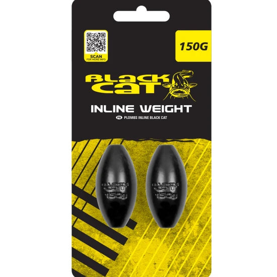 Plumb Somn Black Cat Inline Weights, 150g, 2buc/pac