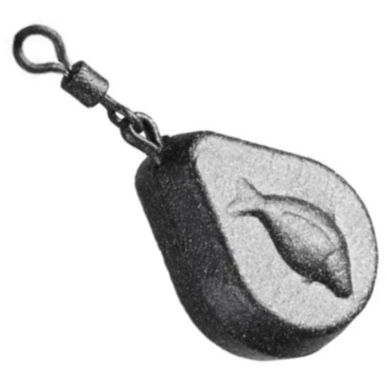 Plumb Zfish Flat Pear Lead, 80g, 1buc/pac