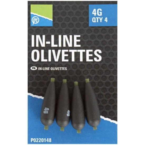 Plumbi Preston Inline Olivettes, 6g, 3buc/pac