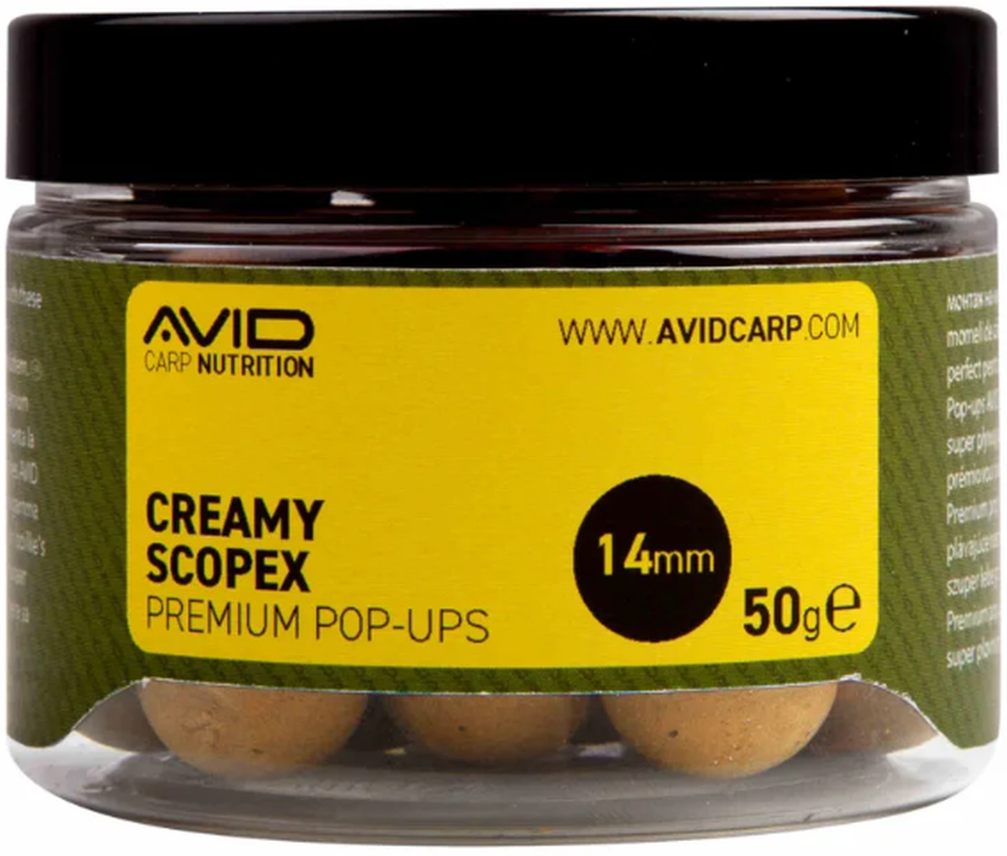 Pop Up Avid Premium, Creamy Scopex, 14mm, 50g