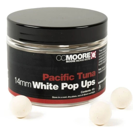Pop Up Cc Moore, Pacific Tuna, White, 12mm, 55buc/pac