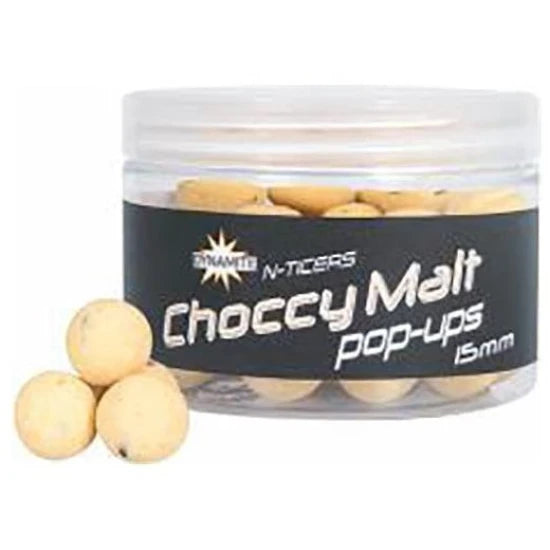Pop Up Dynamite Baits N-ticers, Choccy Malt, 15mm
