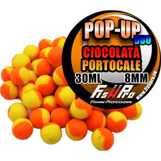 Pop-up Fish Pro Duo, Orange Yellow, Cioco Porto, 8mm, 65buc