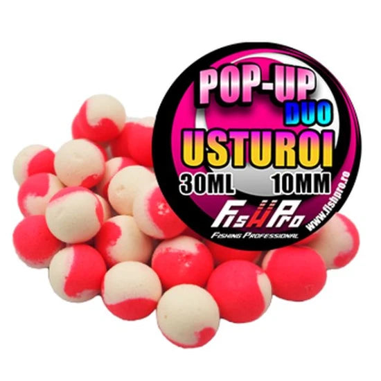 Pop-up Fish Pro Duo, Pink White, Usturoi, 10mm, 35buc