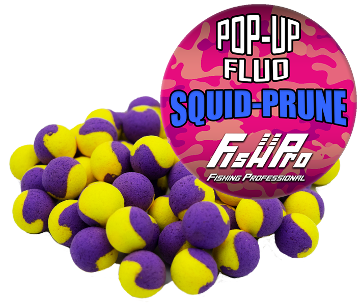 Pop-Up Fhp 12Mm Yellow/ Purple Squid-Prune 40G