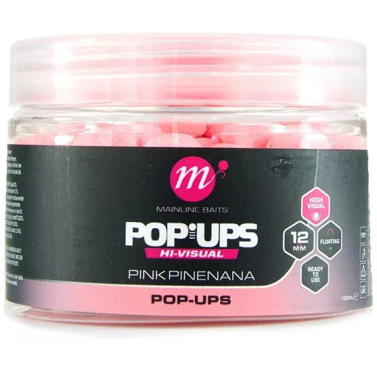 Pop Up Mainline Hi-visual Baits, Fluo Pink, Pinenana, 12mm, 250ml