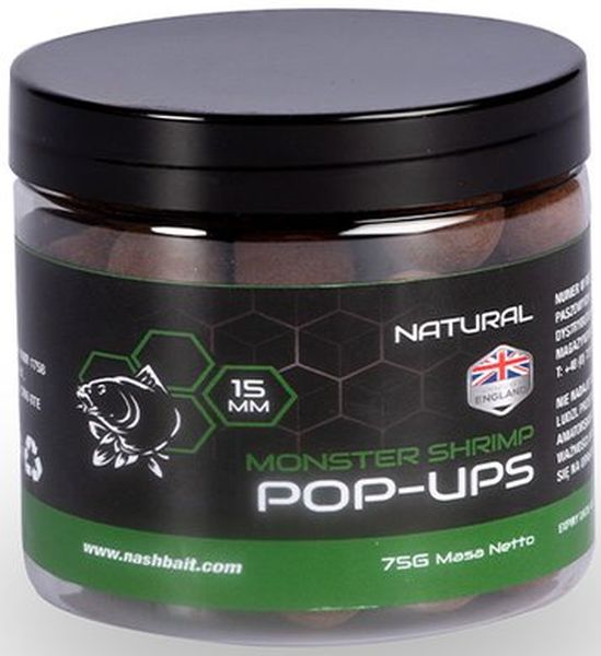 Pop Up Nash Monster Shrimp New, Natural, 20mm, 75g