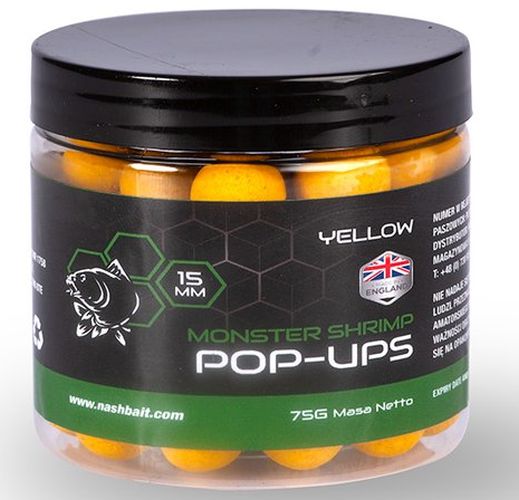 Pop Up Nash Monster Shrimp New, Yellow, 20mm, 75g