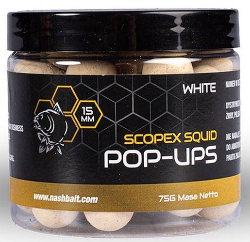 Pop Up Nash Scopex Squid 2024, White, 15mm, 75g