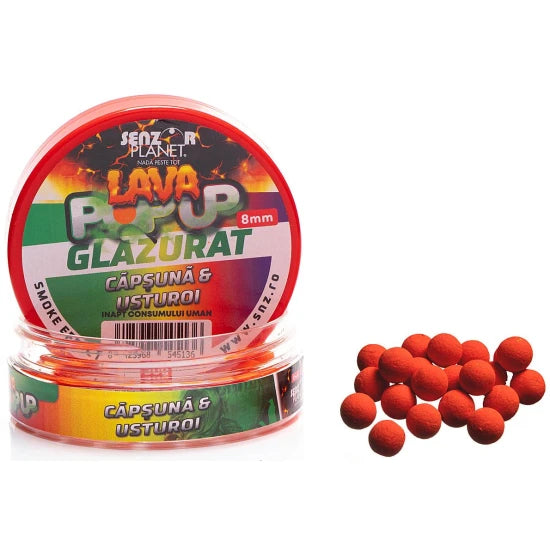 Pop Up Senzor Lava Glazurat, Capsuna Usturoi, 8mm, 30g