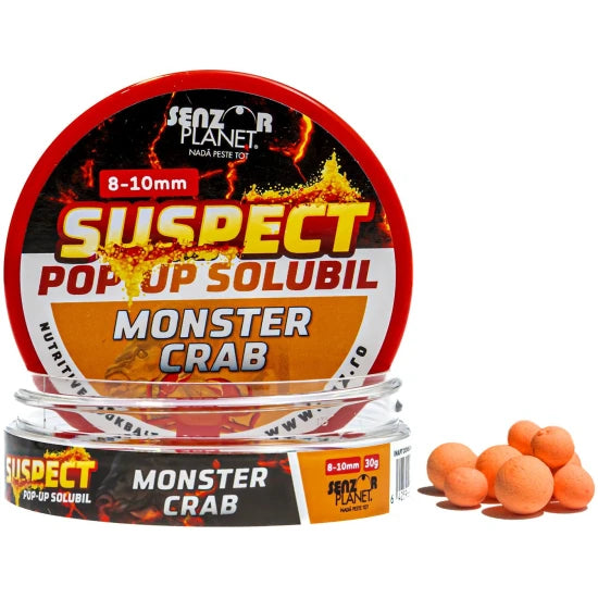 Pop Up Senzor Solubil Suspect, Monster Crab, 8-10mm, 30g