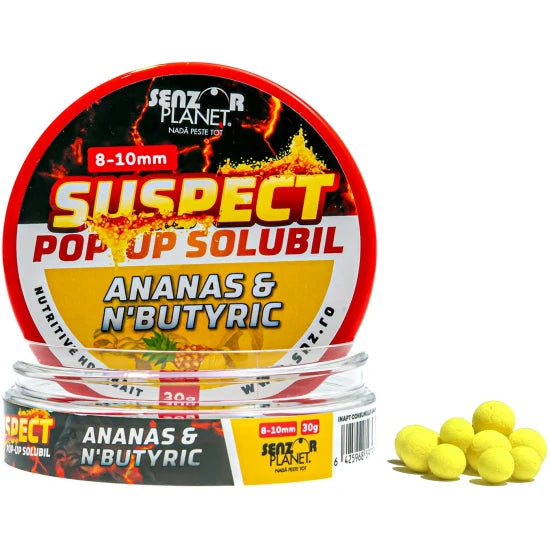 Pop Up Senzor Suspect Solubil, Ananas Nbutyric, 8-10mm, 30g