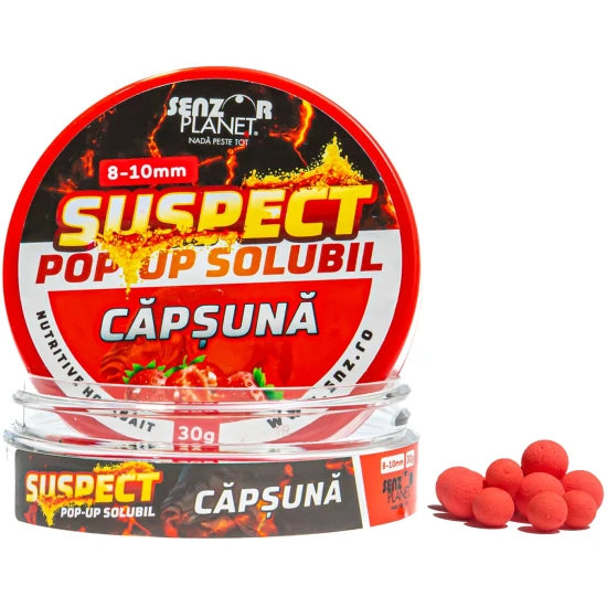 Pop Up Senzor Suspect Solubil, Capsuna, 8-10mm, 30g