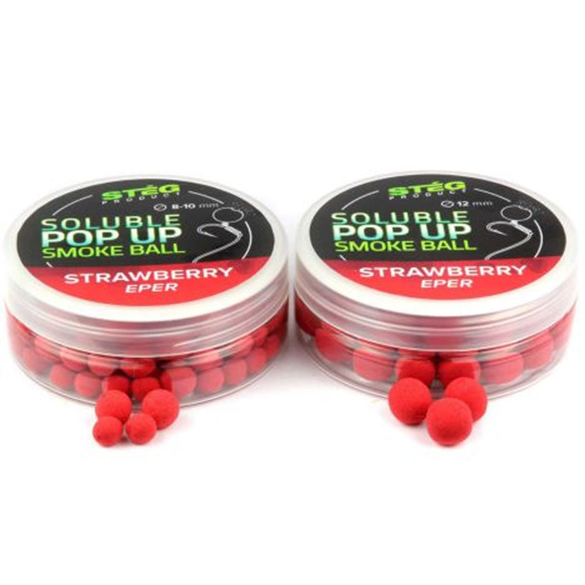 Pop Up Steg Solubil Smoke Ball, Capsuna, 12mm, 25g