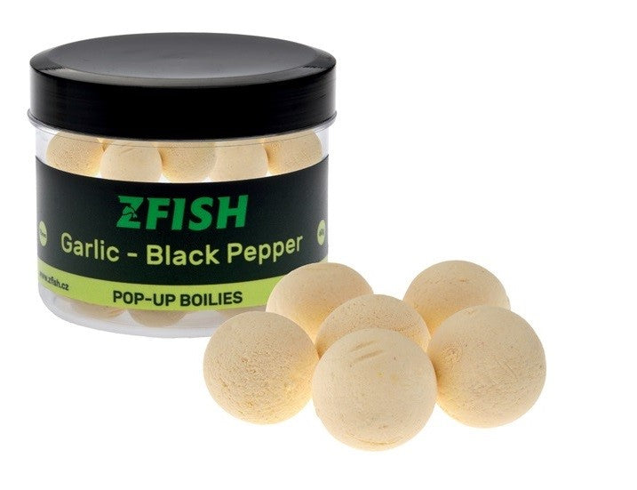 Pop Up Zfish Floating Boilies, Garlic &amp; Black Pepper, 16mm, 50g