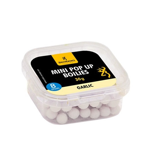 Pop-up Browning Mini Pop-up Boilie pre-drilled white nature Garlic 8mm