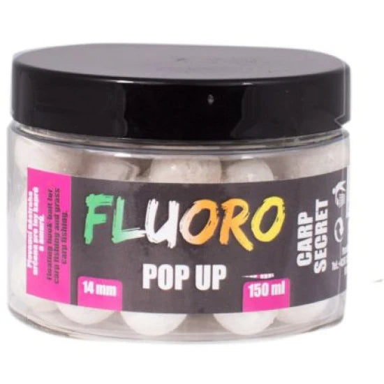 Pop-up Lk Baits Fluoro Boilies, Carp Secret, 14mm, 150ml