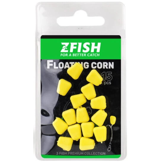 Porumb Flotant Zfish Pop Up Corn, Galben, 15buc/pac