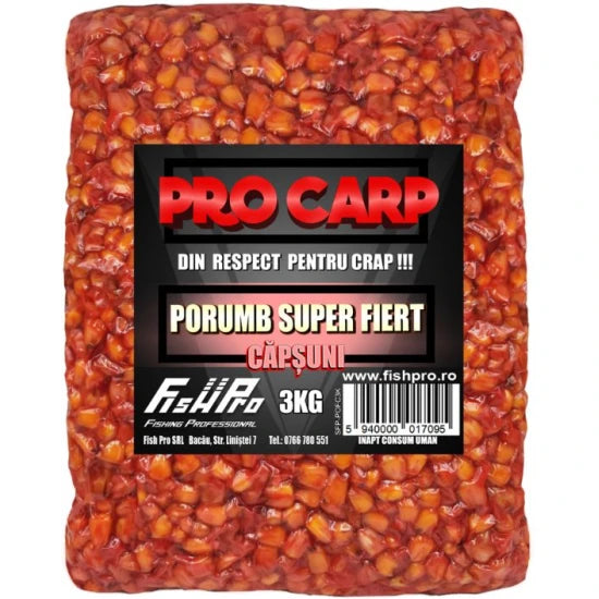 Porumb Super Fiert Fish Pro, Capsuni, 3kg