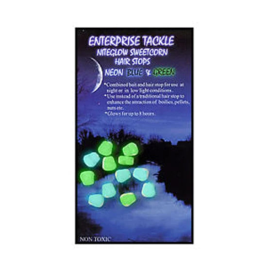 Porumb Artificial Enterprise Tackle Sweetcorn Hair Stop - Mini Niteglow Blue  Green