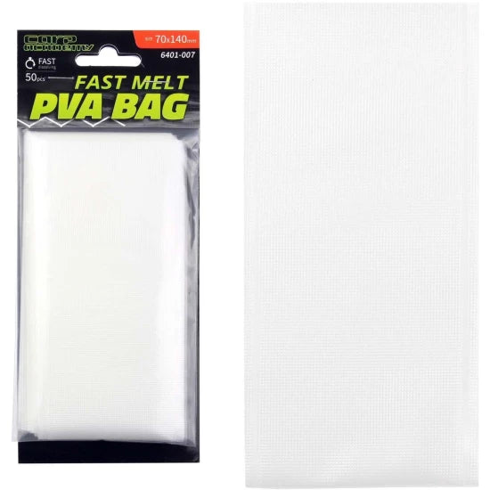 Pungi Solubile Carp Academy Pva Bag, 6x13cm, 50buc/pac
