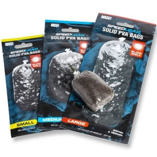 Pungi Solubile Nash Speedload Pva Bags Slow Melt, Medium, 70x155mm