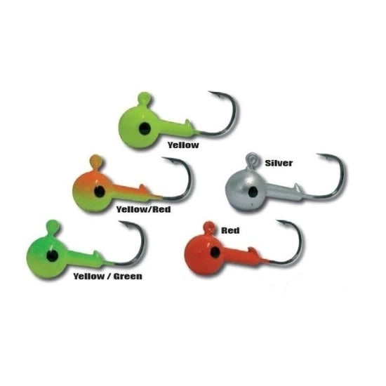 Rapture  Round Jig Head Galben Fluo 10gr/2/0x5/set
