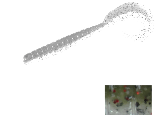 RAZOR GRUB COLMIC 4.5&quot; 11.4cm GREEN SHAD RED FLK