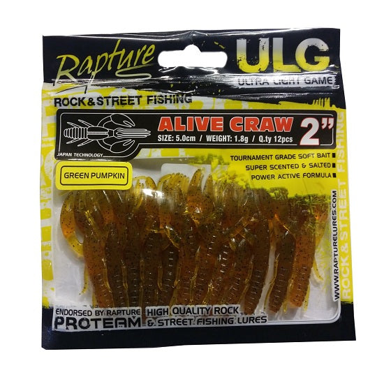 Rac Rapture Alive Craw 5cm 1.8g 12buc/plic Green Pumpkin