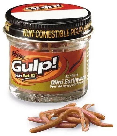 Rame Atificiale Berkley Powerbait Gulp Mini Earthworm Natural 79, 2.5cm, 42buc