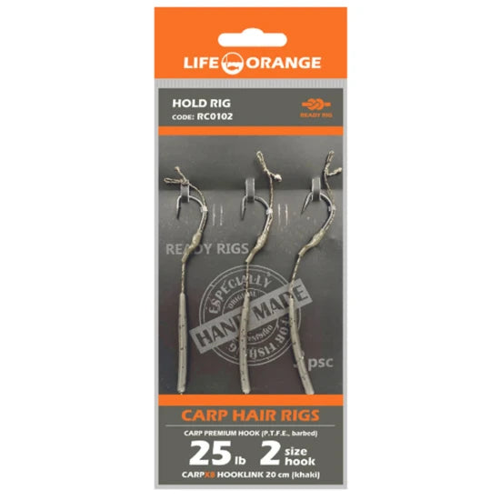 Rig Crap Orange Series 1 No.2 25lb Crap Hair Rigs 3buc/pac