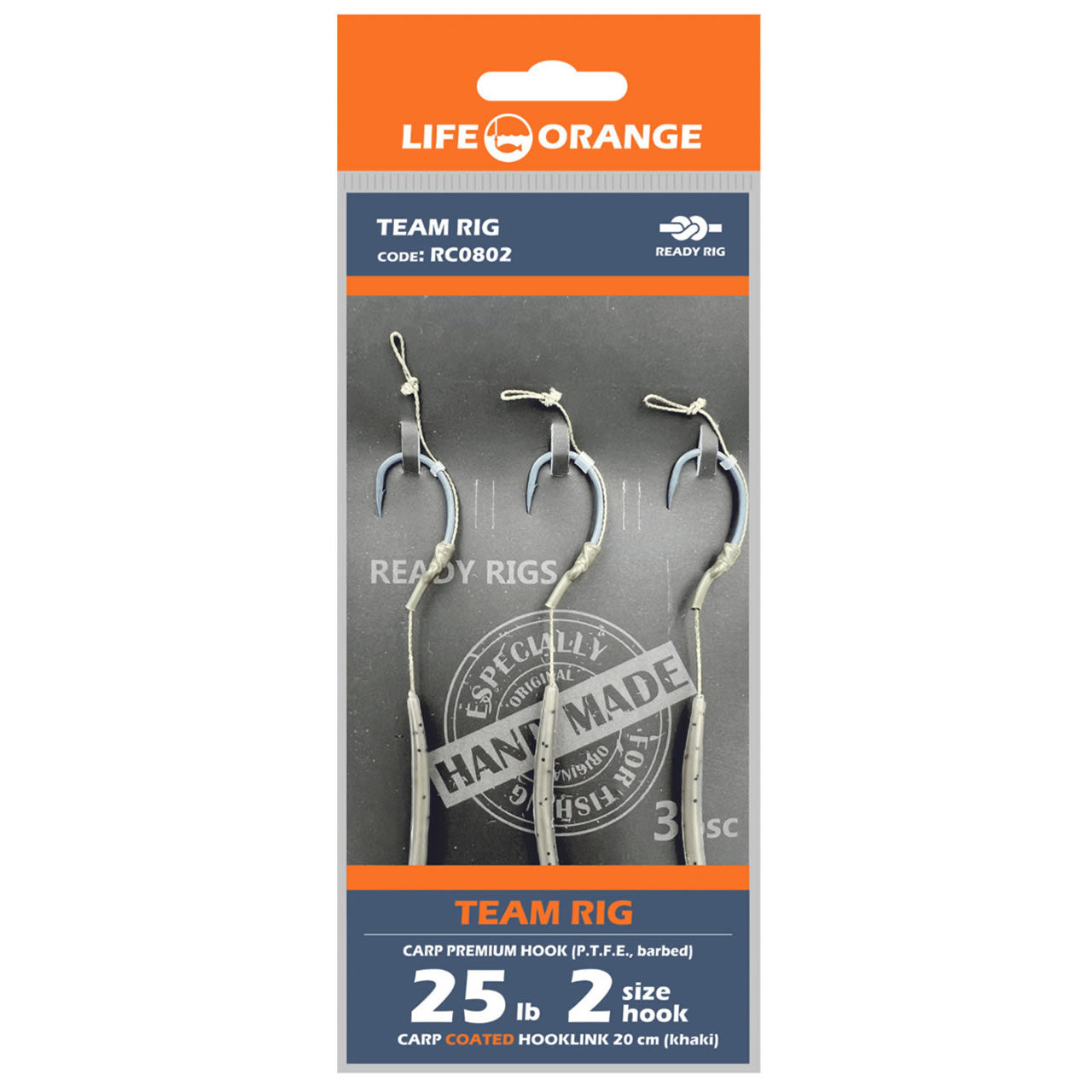 Rig Crap Team Rig 04 Orange Series 8 No.4, 35lb, 20cm, 3buc/pac
