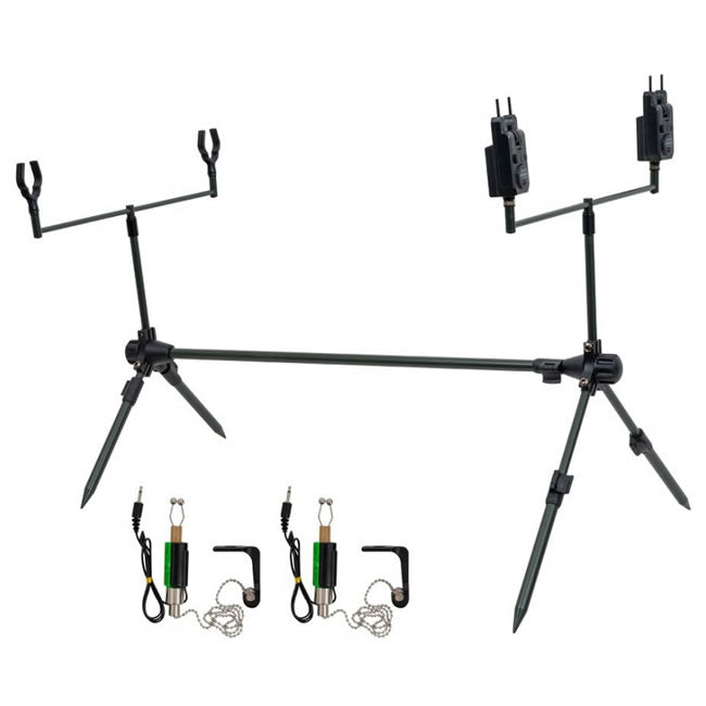 Rod Pod Kit Carp Expert Advancer 2 Avertizori 2 Swingere