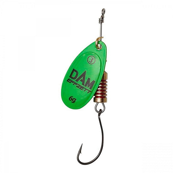 Rotativa 4gr DAM Effzett Spinner With Single Hook Green