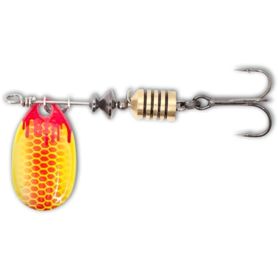 Rotativa Magic Trout 3.6g 2.5cm Bloody Spinner Rosu/galben